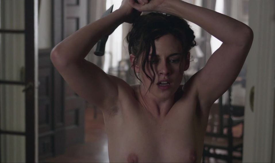 Kristen Topless Beach Boobs - Hot actress Kristen Stewart topless small tits on the movie Lizzie -  Celebrity nude
